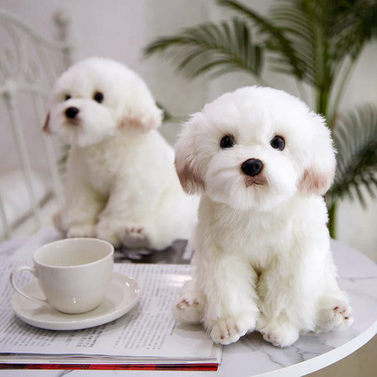 White Maltese 15" Stuffed Dog