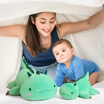 Sleepy Dino the green dinosaur