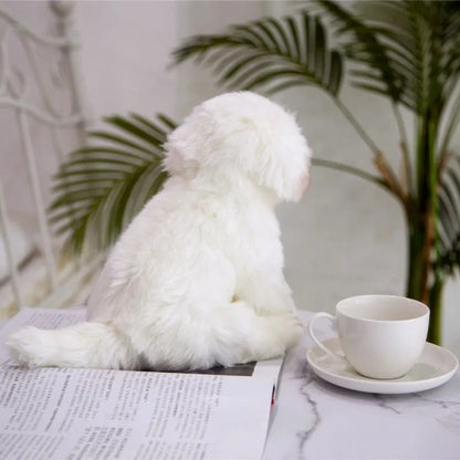 White Maltese 15" Stuffed Dog