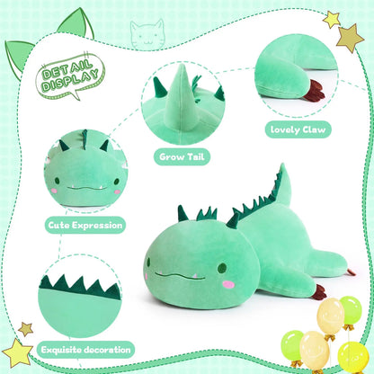 Sleepy Dino the green dinosaur