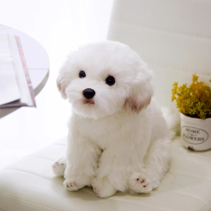 White Maltese 15" Stuffed Dog