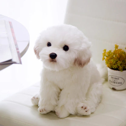 White Maltese 15" Stuffed Dog