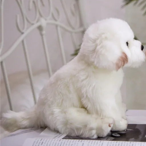 White Maltese 15" Stuffed Dog